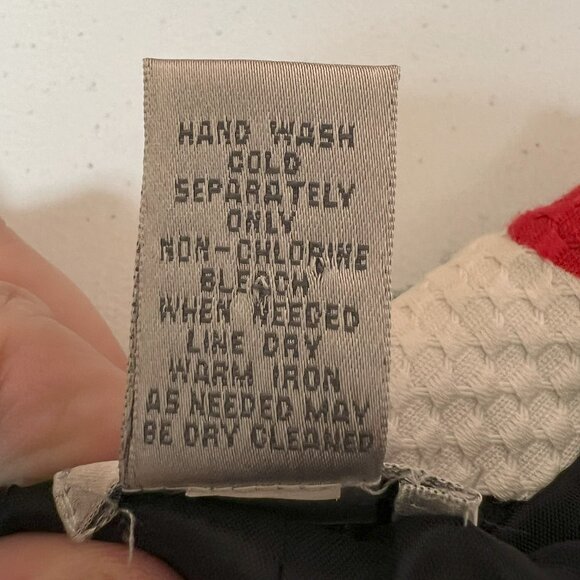 #162 Chico's Red Black White Zip Dress Jacket Size 3 (16) - Picture 6 of 6